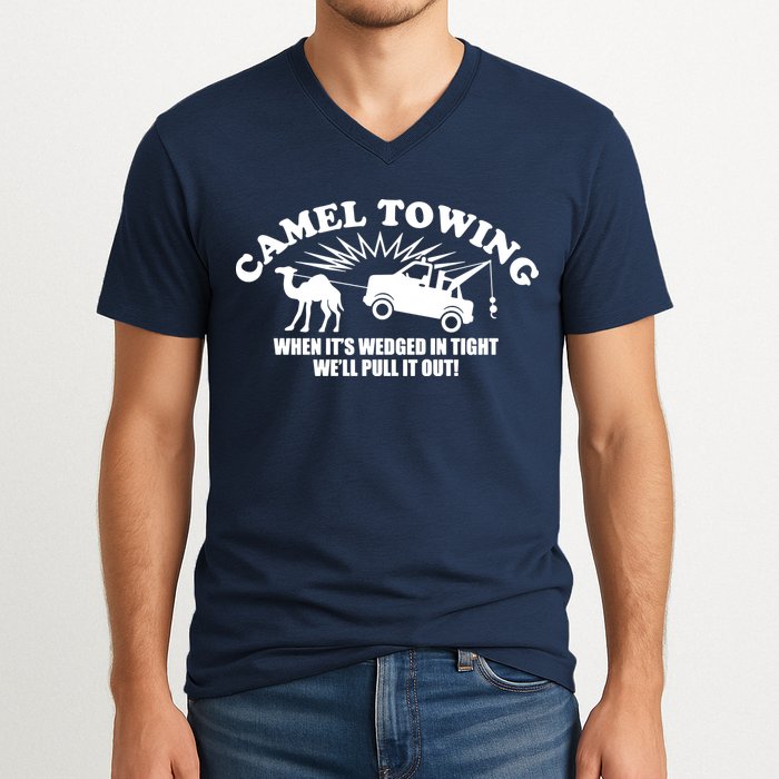 Camel Towing Funny V-Neck T-Shirt