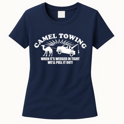 Camel Towing Funny Womens T-Shirt