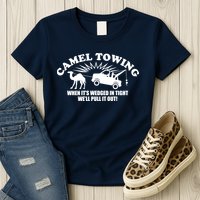 Camel Towing Funny Womens T-Shirt