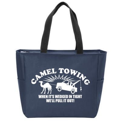 Camel Towing Funny Zip Tote Bag