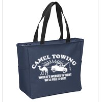 Camel Towing Funny Zip Tote Bag
