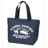 Camel Towing Funny Zip Tote Bag