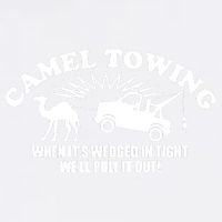 Camel Towing Funny Garment-Dyed Sweatshirt