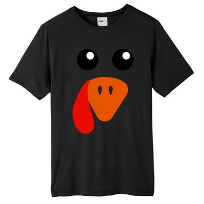 Cute Turkey Face Gift Pilgrim Thanksgiving Day Costume Gift Tall Fusion ChromaSoft Performance T-Shirt