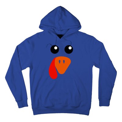 Cute Turkey Face Gift Pilgrim Thanksgiving Day Costume Gift Hoodie