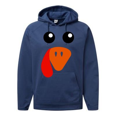 Cute Turkey Face Gift Pilgrim Thanksgiving Day Costume Gift Performance Fleece Hoodie