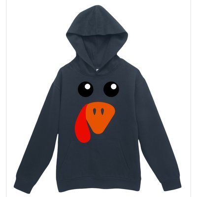 Cute Turkey Face Gift Pilgrim Thanksgiving Day Costume Gift Urban Pullover Hoodie