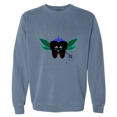 Cute Tooth Fairy Art Funny Dental Hygienist Fantasy Folk Gift Garment-Dyed Sweatshirt