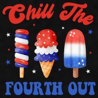 Chill The Fourth Out Funny 4th Of July Icecream Ladies PosiCharge Tri-Blend Wicking Tank