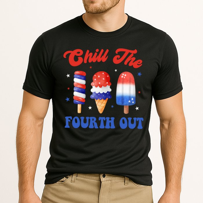 Chill The Fourth Out Funny 4th Of July Icecream Performance Shirt