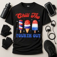 Chill The Fourth Out Funny 4th Of July Icecream Performance Shirt