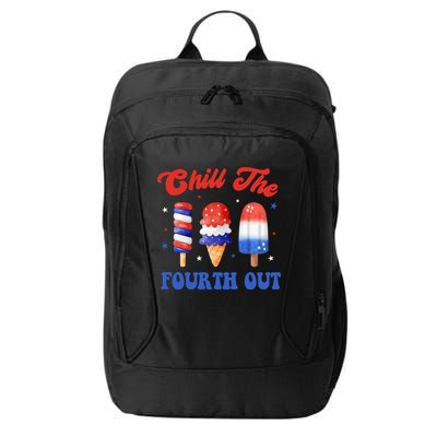 Chill The Fourth Out Funny 4th Of July Icecream City Backpack