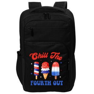 Chill The Fourth Out Funny 4th Of July Icecream Impact Tech Backpack