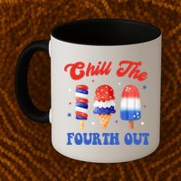 Chill The Fourth Out Funny 4th Of July Icecream Mug