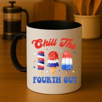 Chill The Fourth Out Funny 4th Of July Icecream Mug