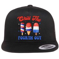Chill The Fourth Out Funny 4th Of July Icecream Flatbill Hat