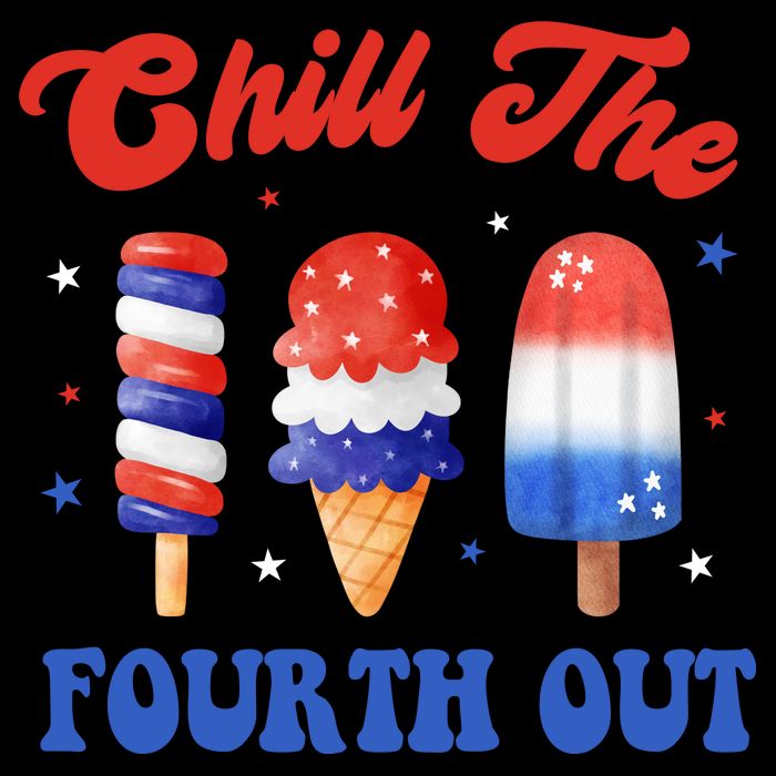 Chill The Fourth Out Funny 4th Of July Icecream 16 in Basic Backpack