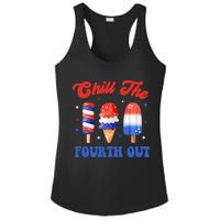 Chill The Fourth Out Funny 4th Of July Icecream Ladies PosiCharge Competitor Racerback Tank