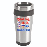 Chill The Fourth Out Funny 4th Of July Icecream 16oz Travel Tumbler