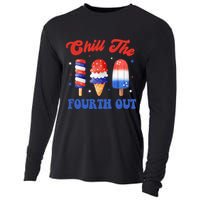 Chill The Fourth Out Funny 4th Of July Icecream Cooling Performance Long Sleeve Crew