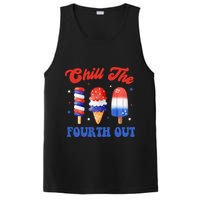 Chill The Fourth Out Funny 4th Of July Icecream PosiCharge Competitor Tank