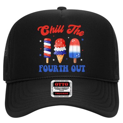 Chill The Fourth Out Funny 4th Of July Icecream Trucker Hat