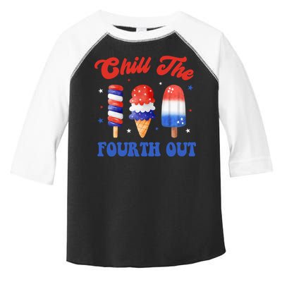Chill The Fourth Out Funny 4th Of July Icecream Toddler Fine Jersey T-Shirt