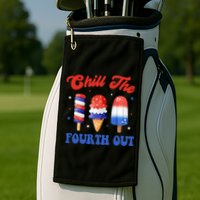 Chill The Fourth Out Funny 4th Of July Icecream Golf Towel