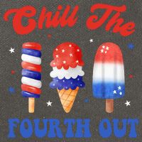 Chill The Fourth Out Funny 4th Of July Icecream Cotton Canvas Backpack