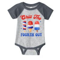 Chill The Fourth Out Funny 4th Of July Icecream Infant Baby Jersey Bodysuit