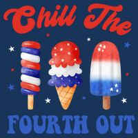 Chill The Fourth Out Funny 4th Of July Icecream Infant Baby Jersey Bodysuit