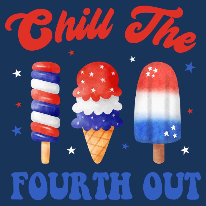 Chill The Fourth Out Funny 4th Of July Icecream Infant Baby Jersey Bodysuit