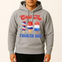 Chill The Fourth Out Funny 4th Of July Icecream Hoodie