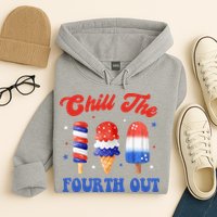 Chill The Fourth Out Funny 4th Of July Icecream Hoodie