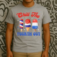 Chill The Fourth Out Funny 4th Of July Icecream T-Shirt