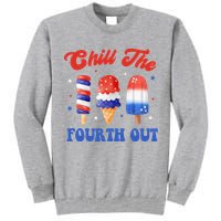 Chill The Fourth Out Funny 4th Of July Icecream Tall Sweatshirt