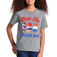 Chill The Fourth Out Funny 4th Of July Icecream Kids T-Shirt