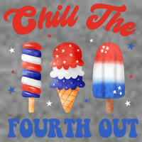 Chill The Fourth Out Funny 4th Of July Icecream Kids T-Shirt
