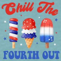 Chill The Fourth Out Funny 4th Of July Icecream Sueded Cloud Jersey T-Shirt
