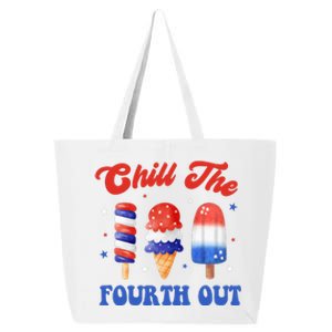 Chill The Fourth Out Funny 4th Of July Icecream 25L Jumbo Tote