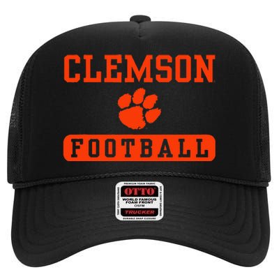 C.L.E.M.S.O.N Tigers Football High Crown Mesh Back Trucker Hat