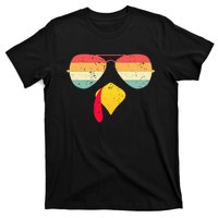 Cool Turkey Face With Sunglasses Funny Thanksgiving T-Shirt