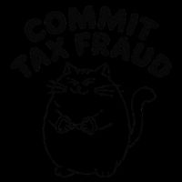Commit Tax Fraud Funny Cat Meme Sarcastic Humor 7-Panel Snapback Hat