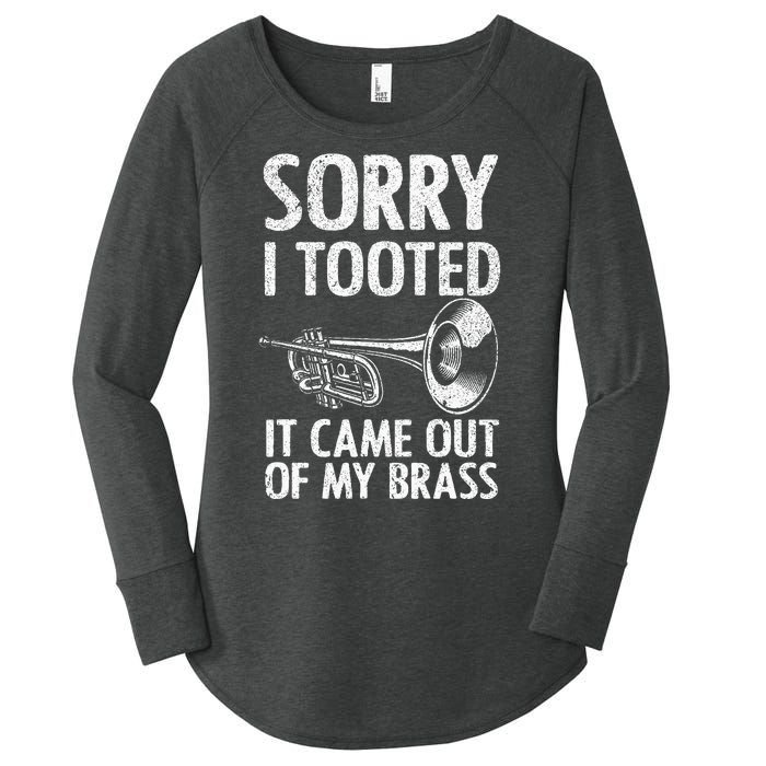 Cool Trumpet For Women Trumpet Player Jazz Band Trombone Women's Perfect Tri Tunic Long Sleeve Shirt