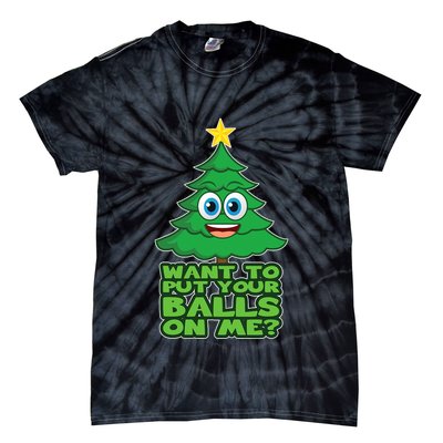 Christmas Tree For Adult Joke Xmas Gift Tie-Dye T-Shirt