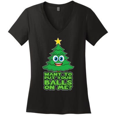 Christmas Tree For Adult Joke Xmas Gift Women's V-Neck T-Shirt