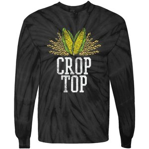 Crop Top Farm Pun Corn Farming Agriculture Funny Farmer Tie-Dye Long Sleeve Shirt