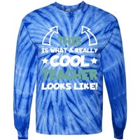 Cool Teacher Funny Saying Teaching Student Gift Tie-Dye Long Sleeve Shirt