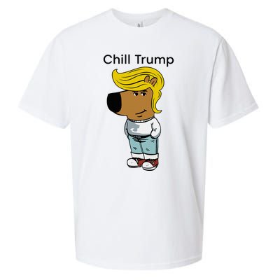 Chill Trump Funny Chill Guy Dog Meme Trump Sueded Cloud Jersey T-Shirt