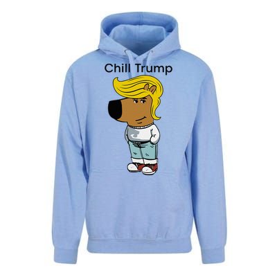 Chill Trump Funny Chill Guy Dog Meme Trump Unisex Surf Hoodie